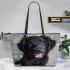 A Puppy's Journey into Joyful Discovery Leather Tote Bag