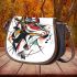 Abstract animal combining organic shapes saddle bag