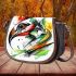 Abstract animal large abstract shapes around the creature saddle bag