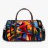 Abstract art in the style of cubism 3d travel bag