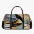 Abstract art painting with beautiful shapes and lines 3d travel bag