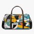 Abstract art painting with geometric shapes and lines 3d travel bag