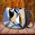 Abstract art vector design featuring a sliding bird saddle bag