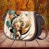 Abstract beauty in chaos saddle bag