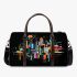 Abstract cityscape made of geometric shapes 3d travel bag