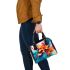 Abstract Colorful Floral Painting Shoulder Handbag