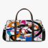 Abstract composition of circles and lines 3d travel bag