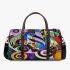 Abstract composition of circular shapes and lines 3d travel bag