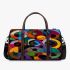 Abstract composition of circular shapes and lines 3d travel bag