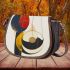 Abstract composition of two spheres saddle bag