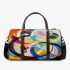 Abstract composition with geometric shapes and vibrant colors 3d travel bag