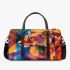 Abstract cubist lioness with simple shapes and lines 3d travel bag