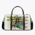 Abstract dragonfly with swirls and flowers 3d travel bag