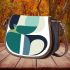 Abstract flat vector illustration of large shapes saddle bag