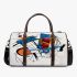 Abstract geometric shapes lines and curves 3d travel bag