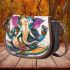 Abstract graffiti art in the style of victor saddle bag