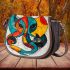 Abstract graffiti minimalist style saddle bag