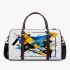Abstract graffiti shapes in blue 3d travel bag