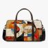 Abstract modern painting with shapes and lines 3d travel bag