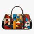 Abstract modern painting with shapes and lines 3d travel bag