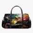 Abstract oil painting of an happy dancing frog 3d travel bag