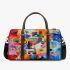 Abstract painting in the style of kandinsky 3d travel bag