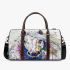 Abstract painting of a white horse 3d travel bag