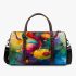 Abstract painting of colorful abstract shapes 3d travel bag