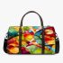 Abstract painting of vibrant colors and shapes 3d travel bag