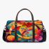Abstract painting of vibrant colors and shapes 3d travel bag