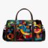 Abstract painting with various shapes 3d travel bag