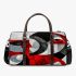 Abstract shapes in red grey and black 3d travel bag