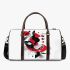 Abstract shapes in red grey and black 3d travel bag