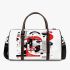 Abstract shapes in red grey and black 3d travel bag