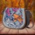 Abstract two fish in an underwater dance saddle bag