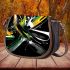 Abstract vector design with shapes saddle bag