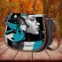 Abstract vector illustration of digital art saddle bag