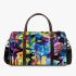 Abstract watercolor painting of surreal shapes and patterns 3d travel bag