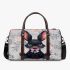 Adorable black rabbit with pink ears 3d travel bag