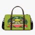 An adorable green frog eating ramen noodles 3d travel bag