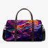 An artistic illustration of a frog in vibrant colors 3d travel bag