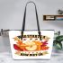 An Optimist Is A Person Who Starts A New Diet On Thanksgiving Day Leather Tote Bag