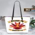 And Though I Ebb In Worth I ll Flow In Thanks Leather Tote Bag