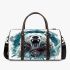 Angry white bear with dream catcher 3d travel bag