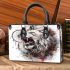 Angry white lion with dream catcher small handbag