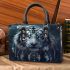 Angry white tiger with dream catcher small handbag