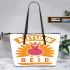 Autumn greetings Leather Tote Bag