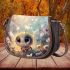 Baby bee and flowers and butterflies 3d saddle bag