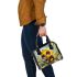 Baby bee and flowers butterflies shoulder handbag