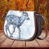 Baby deer in the snow saddle bag
